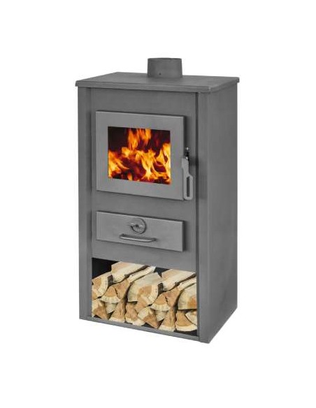 ESTUFA DE LEÑA BIONDA 9 KW CON DOBLE REG
