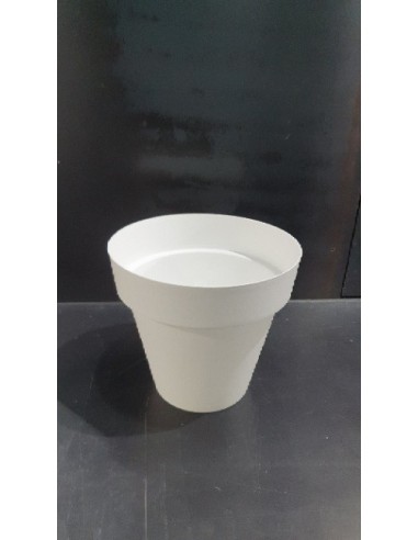 MACETA PVC REDONDA D.22CM BLANCO TES