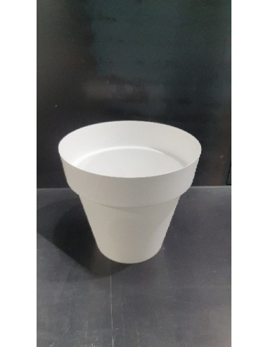 MACETA PVC REDONDA D.26CM BLANCO TES