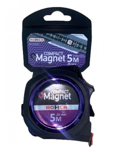 FLEXOMETRO 5X25MM BLACK COMPACT MAGNET