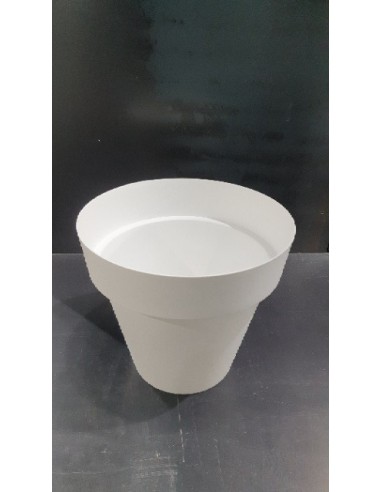 MACETA PVC REDONDA D.32CM BLANCO TES