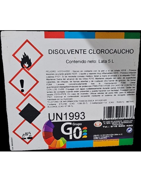GARRAFA 5LT DISOLVENTE CLOROCAUCHO