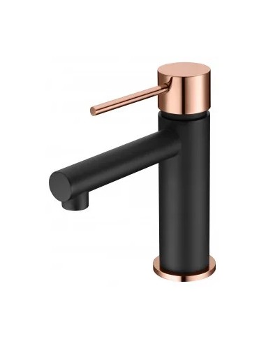 MONOMANDO LAVABO MILOS STICK NEGRO ROSA
