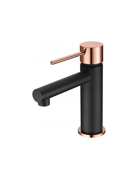 MONOMANDO LAVABO MILOS STICK NEGRO ROSA