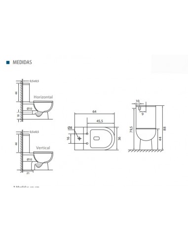 PACK WC INODORO COMPLETO NIZA SALIDA HORIZONTAL