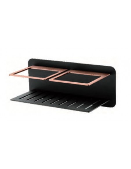 JABONERA IMAN NEGRO/ORO ROSA ACERO S304