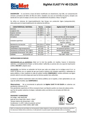 ROLLO TELA ASFALTICA 10ML X 1ML DE ANCHO...