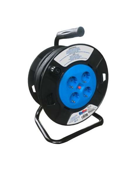 ALARGADERA ENROLLACABLE BIGMAT 50MT IP20 3X15MM²