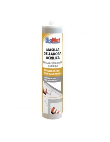 TUBO MASILLA ACRÍLICA GRIETAS 310ML BLCO