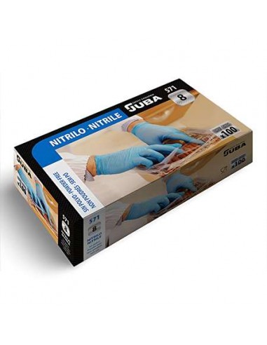CAJA 100 GUANTES DESECHABLES NITRILO T8