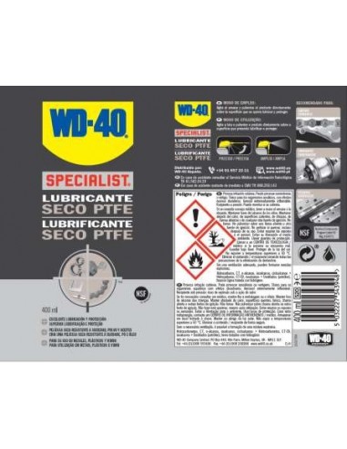 BOTE 400ML WD-40 SPECIALIST LUBRICANTE SECO PTFE