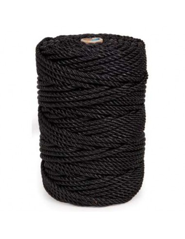CUERDA CABLEADA PE 4C NEGRO 4MM - 200M