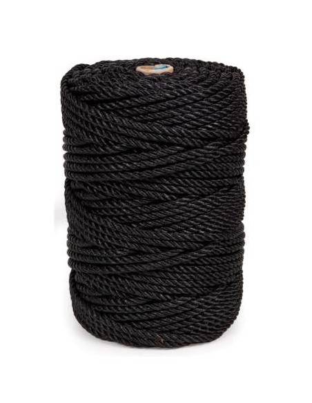 CUERDA CABLEADA PE 4C NEGRO 4MM - 200M