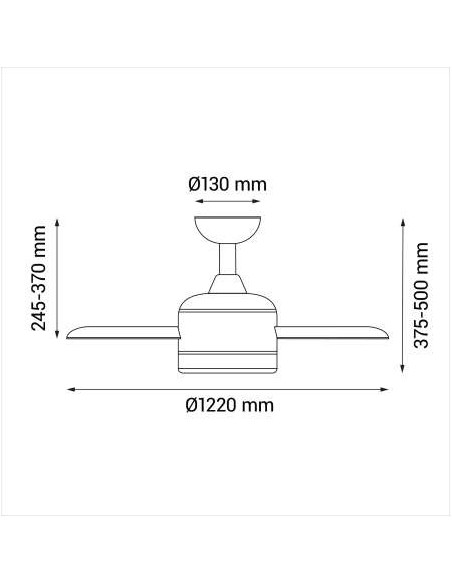VENTILADOR DE TECHO MEDIANO PALA REVERSIBLE BALOO BLANCO