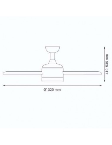 VENTILADOR DE TECHO CON LUZ LED LIMBO BLANCO