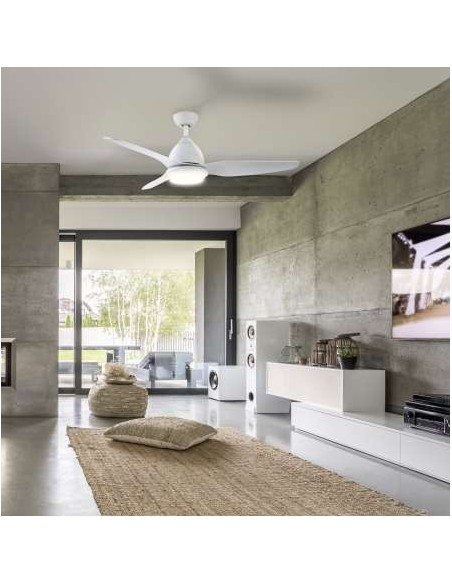 VENTILADOR DE TECHO CON LUZ LED LIMBO BLANCO