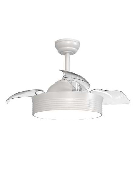 VENTILADOR DE TECHO PALAS RETRACTILES BLANCO