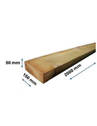 TABLON PINO PARA ENCOFRAR 2500X150X50