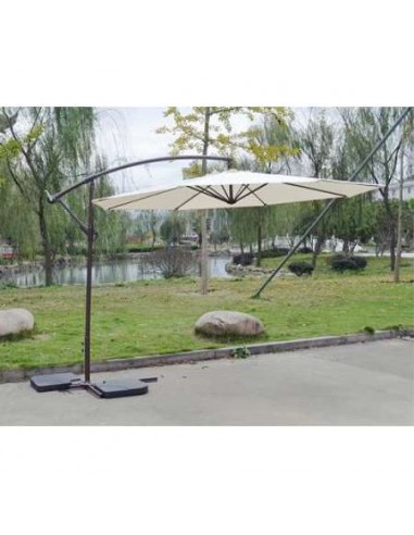 PARASOL EXCENTRICO MARBELLA BEIGE 300X48