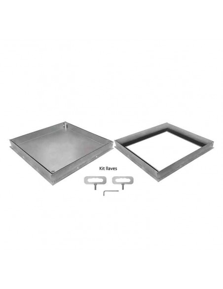 TAPA CON MARCO GALVANIZADO H50 PARA RELLENO HERMETICO DE 60X60