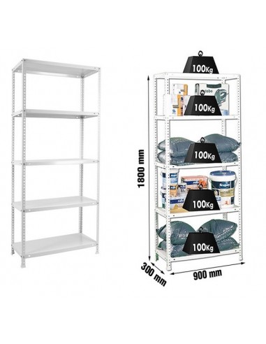 ESTANTERIA METALICA EN KIT 5/300 BLANCA...