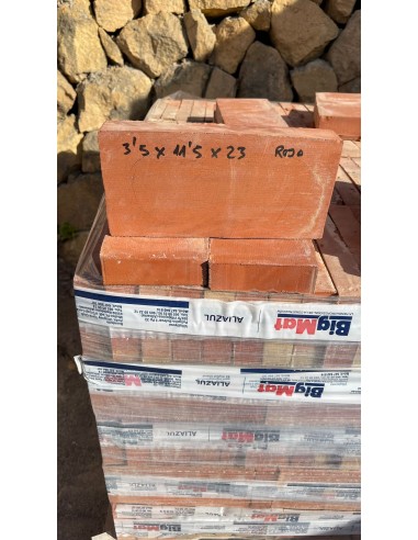 LADRILLO MACIZO 35X12X24 SEMIMAUAL ROJO