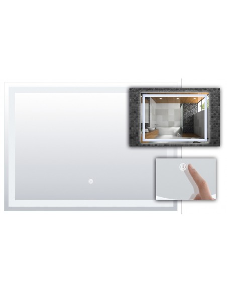 ESPEJO HOLLY 90CM X 70 CM LED CON SENSOR