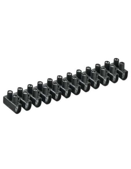 REGLETA CONEXION NEGRA 6MM 12 POLOS