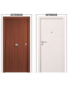 PUERTA BLOCK BLINDADA LISA SAPELLY EXTERIOR / BLANCO...