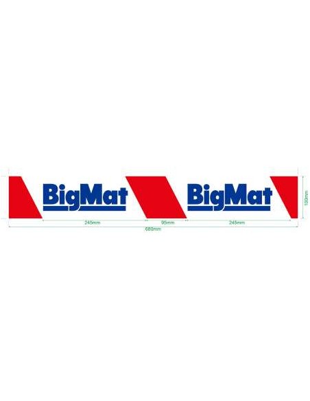 CINTA BIGMAT ROJA/BLANCA 10X200