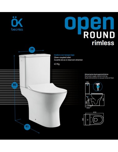 PACK INODORO COMPLETO OPEN ROUND BLANCO