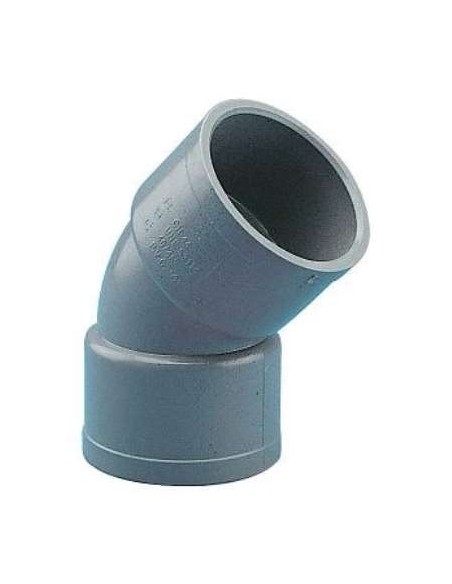 CODO PVC 45G H-H JP  32MM GRIS