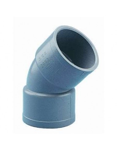 CODO PVC 45G H-H JP  50MM GRIS