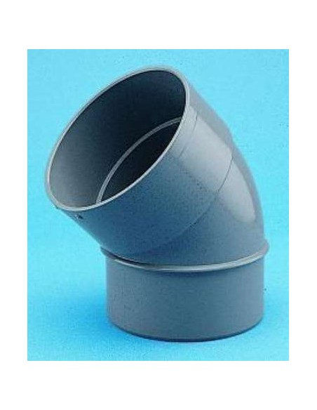 CODO PVC 45G M-H JP 160MM GRIS