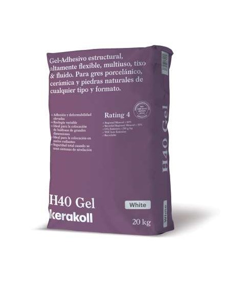 SACO 20KG H-40 GEL  BLANCO KERAKOLL
