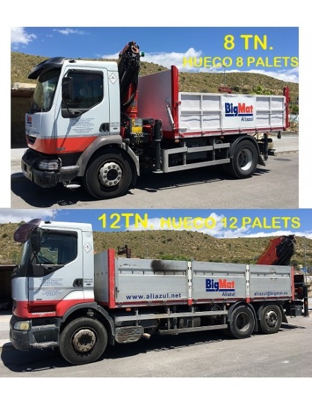 TRANSPORTE MANIPULACION DESCARGA A PIE DE OBRA