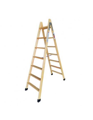 ESCALERA MADERA BIGMAT 7 PELDAÑOS