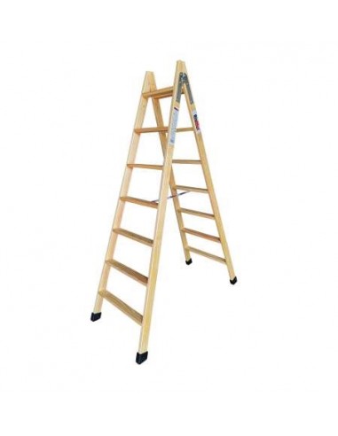 ESCALERA MADERA BIGMAT 7 PELDAÑOS