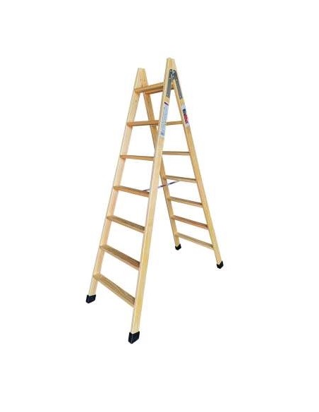 ESCALERA MADERA BIGMAT 7 PELDAÑOS