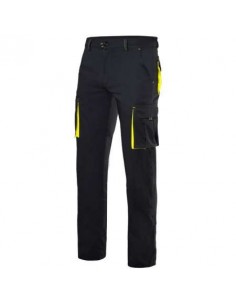 PANTALON STRETCH NEGRO/AM. FLUOR TALLA 4