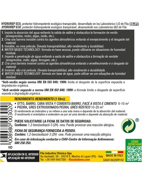 BOTE 1LT IMPERMEABILIZANTE HYDROREP ECO