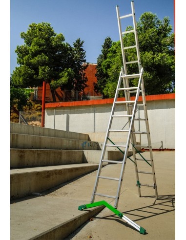 ESCALERA ALUMINIO 3 TRAMOS DE 11 PELDAÑOS con...