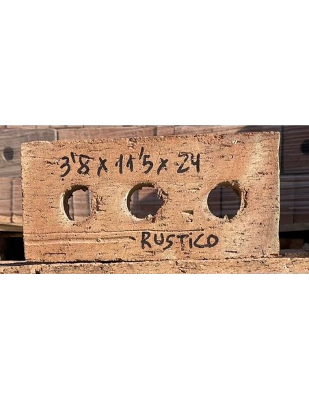 LADRILLO MACIZO RUSTICO 3,8X11X24 SEMI MANUAL