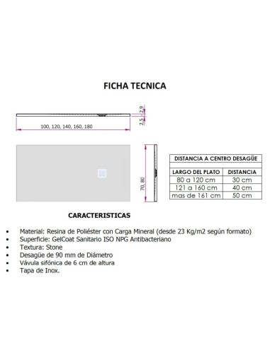 PLATO DE DUCHA CUBIK NUBE 120X70 BLANCO