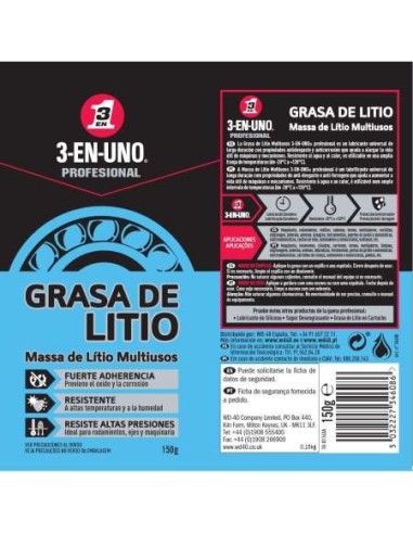 TUBO 150GR GRASA LITIO MULTI 3 EN 1