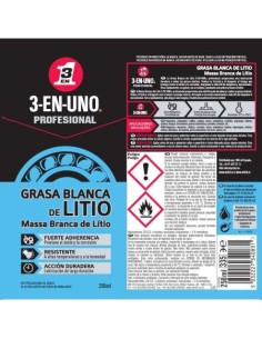 BOTE 250ML GRASA LITIO BLANCA SPRAY 3en1 2
