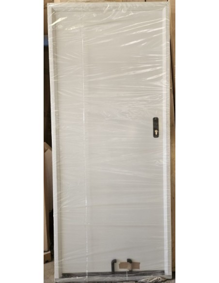 PUERTA CHAPA LISA 80X180 H.70 APERTURA  IZQUIERDA.BLANCA