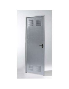 PUERTA CHAPA GALVA REJILLA 70X180CM HOJA 60CM APERTURA...