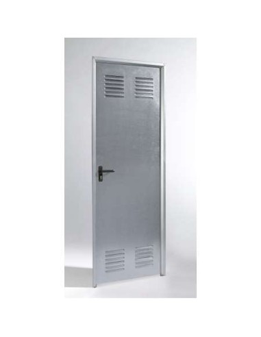 PUERTA CHAPA GALVA REJILLA 70X180CM HOJA 60CM...