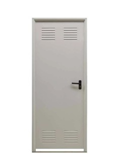 PUERTA CHAPA CON REJILLA 80X180CM HOJA 70CM APERTURA A...